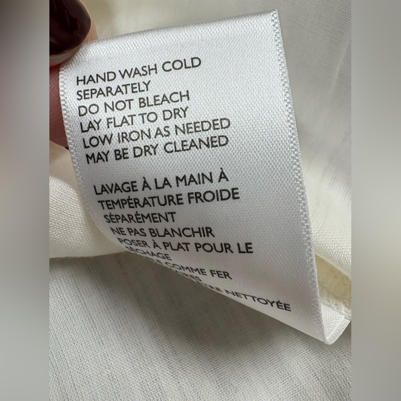 NWT Cleobella by Anthropologie Organic Cotton Peasant Top Women’s Size L Cream - Picture 12 of 12